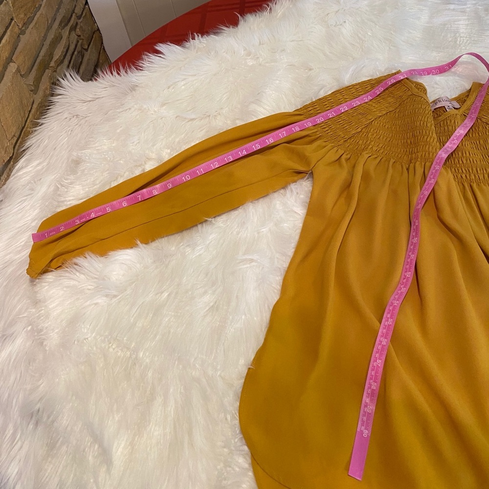 Philosophy nordstrom nwt marigold mustard yellow flowy top size medium - Picture 6 of 15